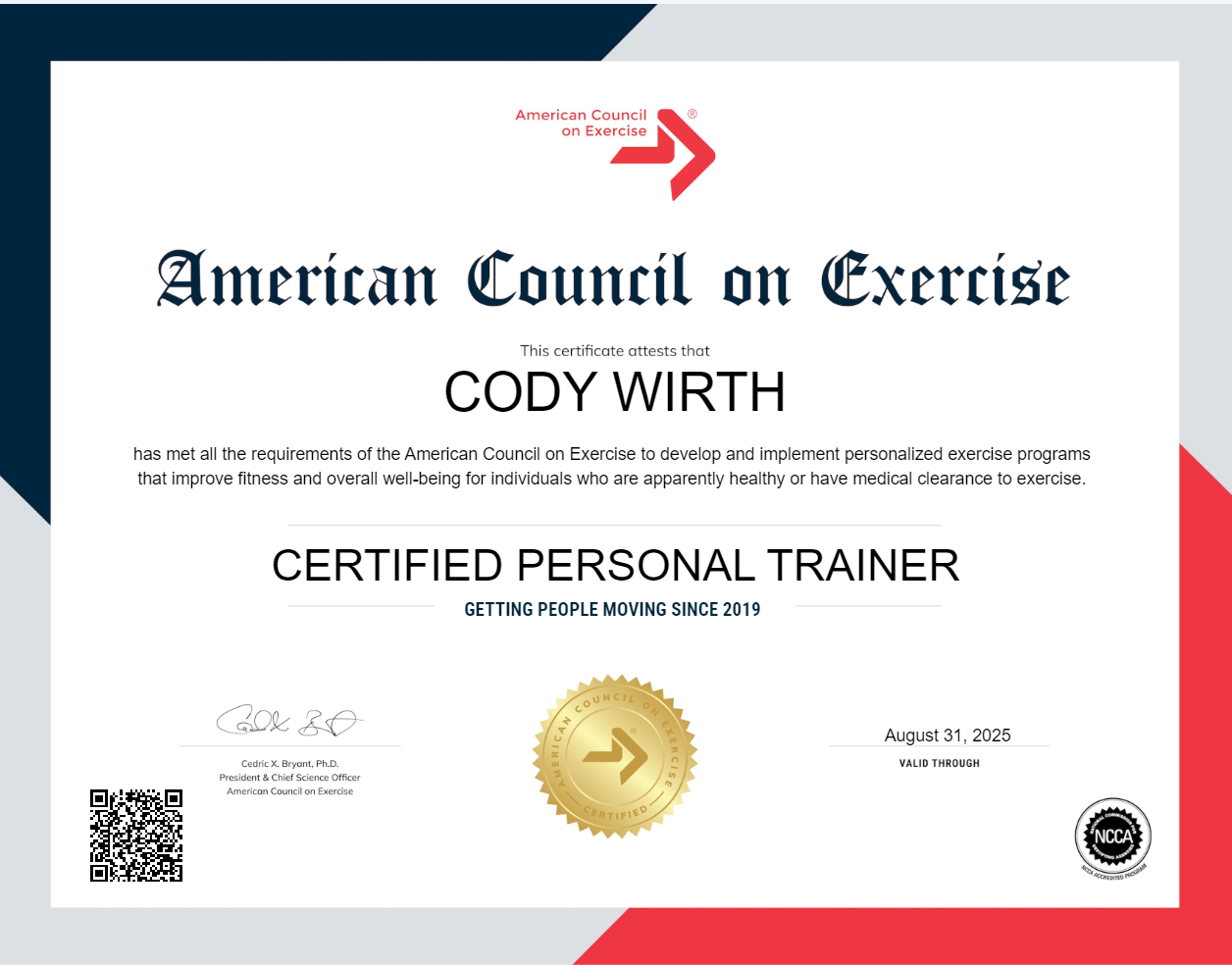 Certification-ACE-personal trainer